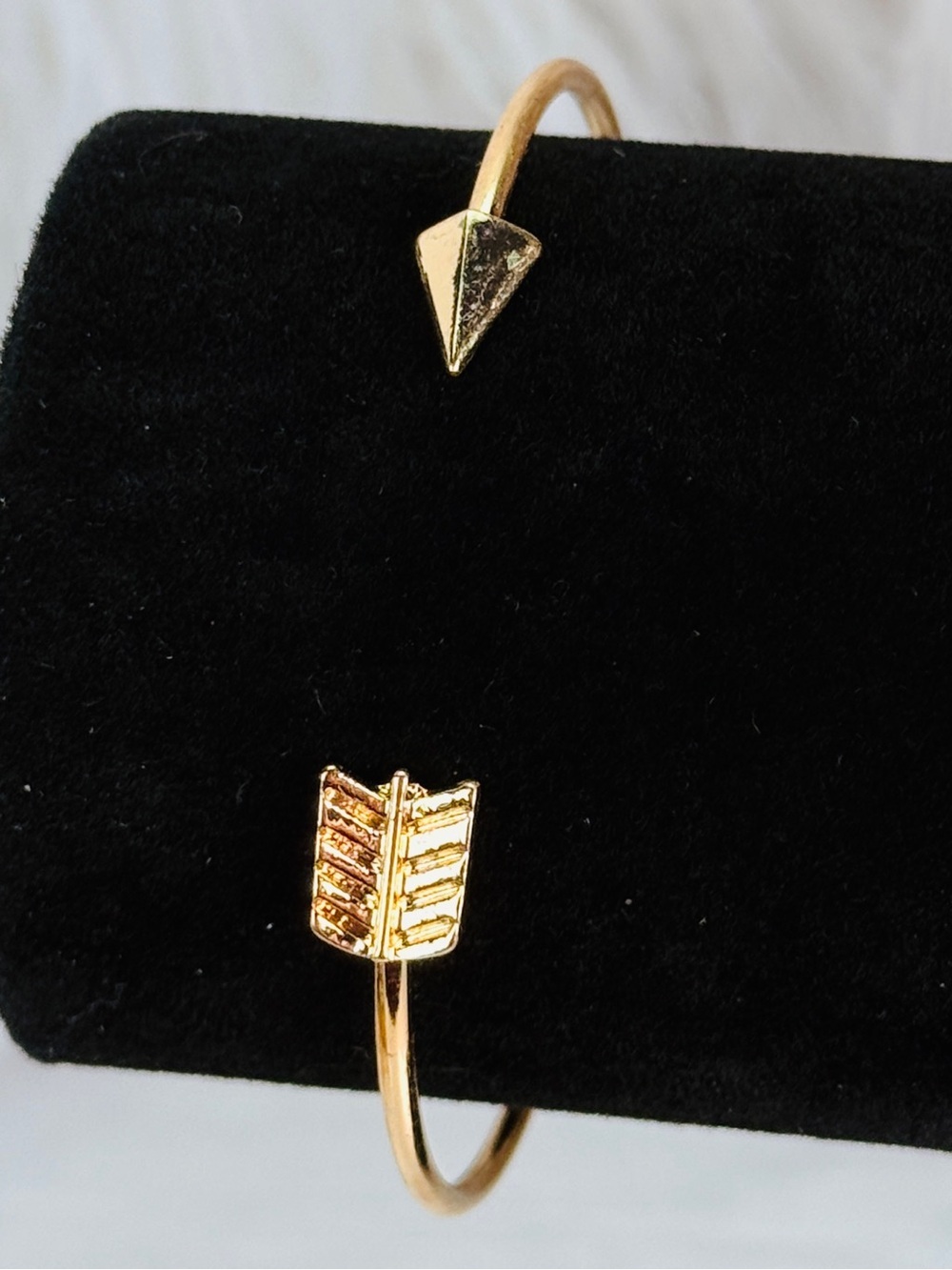 Goldtome minimalist Arrow cuff Bracelet